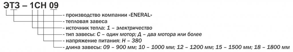 электрические воздушно тепловые завесы энерал